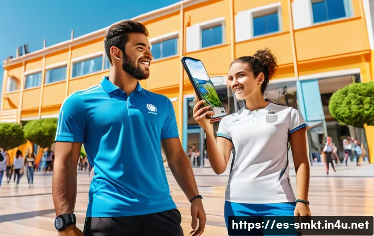 스포츠마케팅 전문가로서의 전문성 강화 계획 - A vibrant digital marketing campaign scene targeting young Spanish sports fans: a diverse group of t...