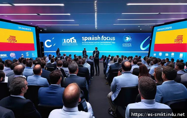 스포츠마케팅 전문가의 네트워킹 성공 사례 - A professional networking event in the sports marketing industry set in a modern conference hall in ...