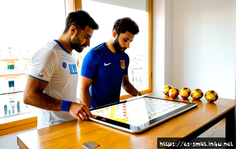 스포츠마케팅 스타트업 창업 사례 - Photorealistic sports marketing startup founders in a bright contemporary coworking studio in Madrid...
